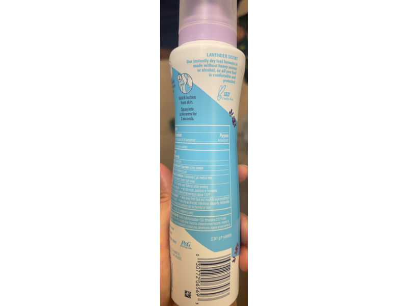 Secret Antiperspirant Deodorant Dry Spray, Relaxing Lavender, 4.1 oz/116 g, Pack Of 3