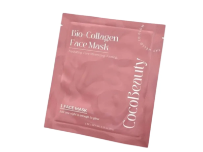 Coco Beauty Bio-Collagen Face Mask, 1.19 oz/34 g, 4 Pack