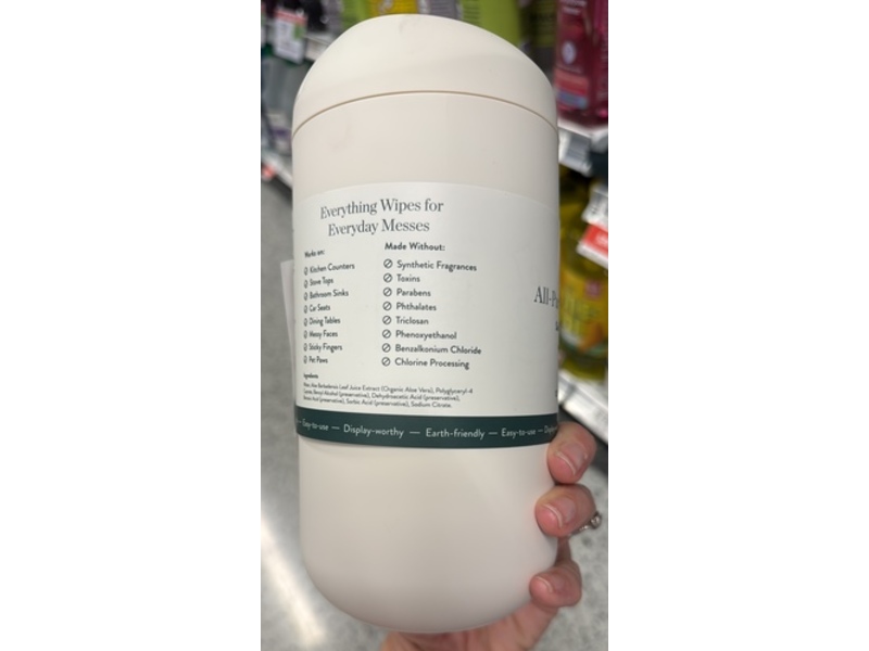 Biom All-Purpose Cleaning Wipes, Fragrance Free 60 Count