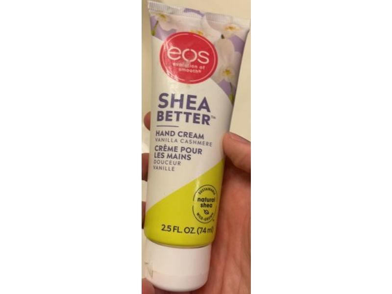 Eos Hand Cream Shea Better, Vanilla Cashmere, 2.5 fl oz/74 mL