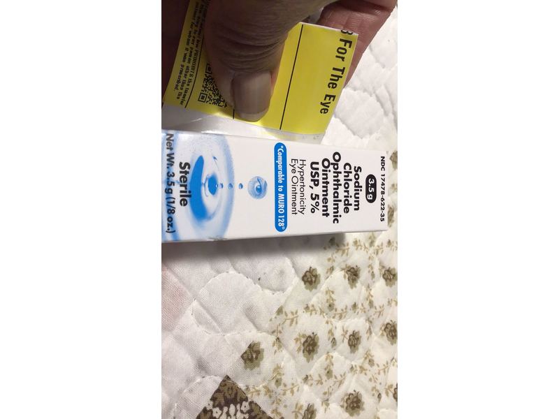 Akorn Pharmacueticals Sodium Chloride Ophthalmic Ointment USP 5% , 3.5g