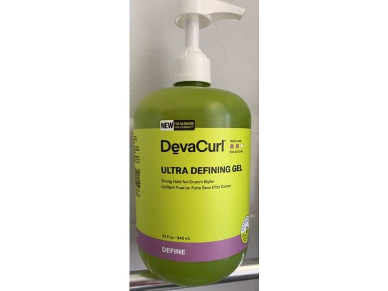 DevaCurl Ultra Defining Gel, Strong Hold No-Crunch Styler, Define, 32 fl oz/946 mL