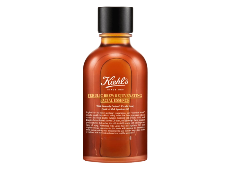 Kiehl's Sinsce 1851 Ferulic Brew Rejuvenating Facial Essence, Ferulic Acid, Lactic Acid & Squalane Oil, 0.17 fl oz/5 mL