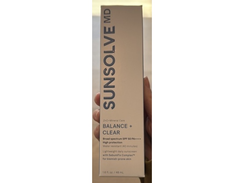 Sunsolve Md Balance + Clear Sunscreen, SPF 50 PA++++, 1.6 fl oz/48 mL