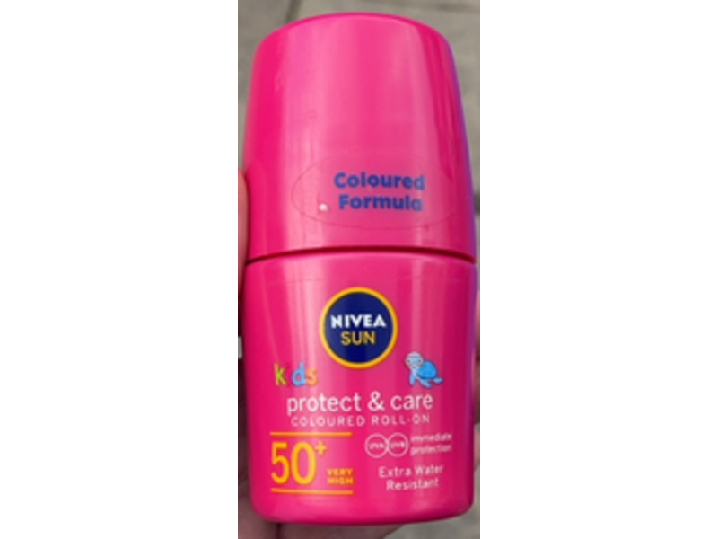 Nivea Sun Kids Protect & Care Coloured Roll-On, SPF 50+, 50 mL