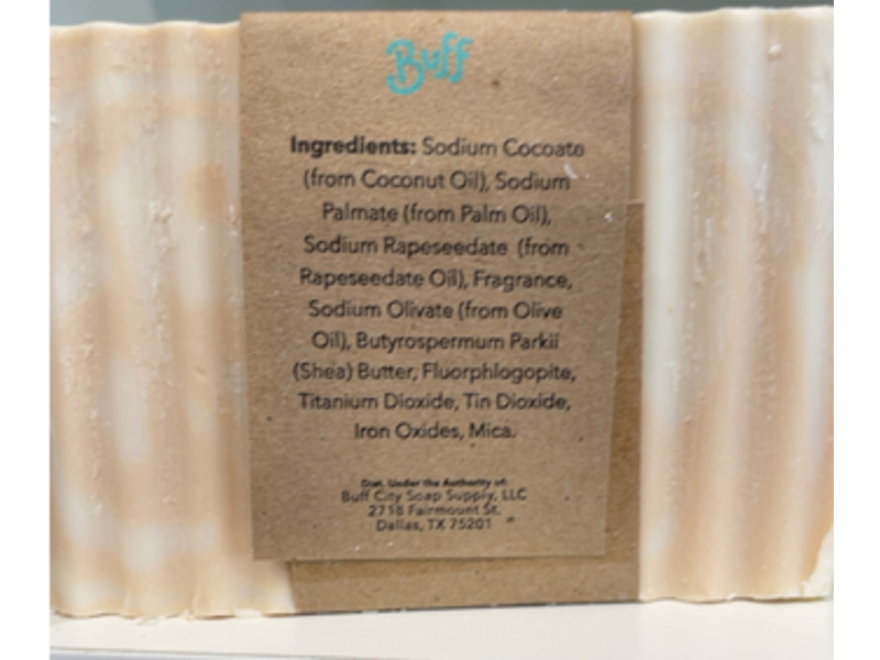 Buff City Soap Bar Soap, Oatmeal + Honey with Shea Butter, 5.5 oz/156 g