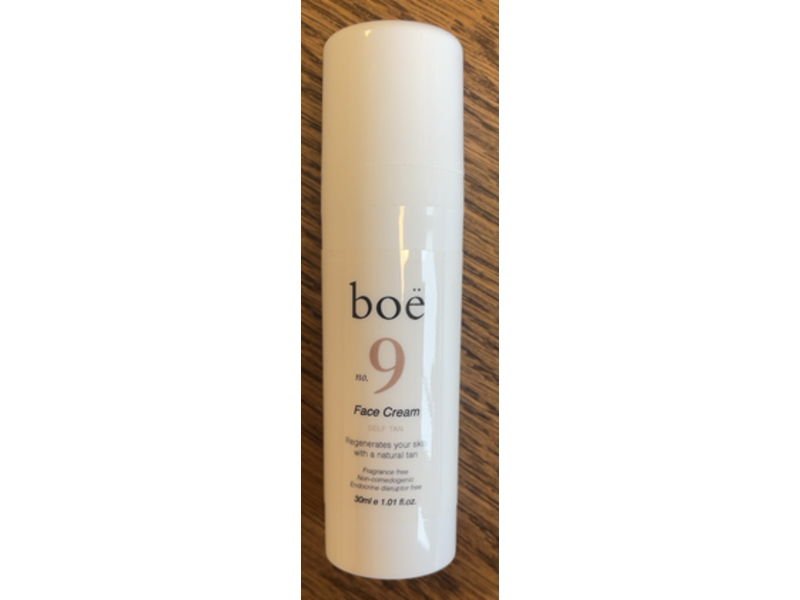 Boe Beaute No. 9 Self Tan Face Cream, 1.01 fl oz/30 mL