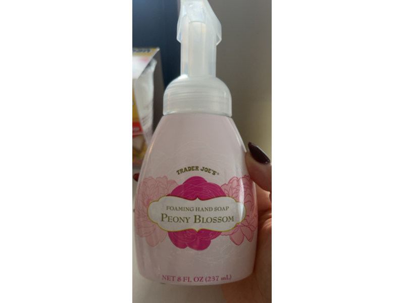 Trader Joe's Foaming hand Soap, Peony Blossom, 8 fl oz/237 mL, Pack Of 2