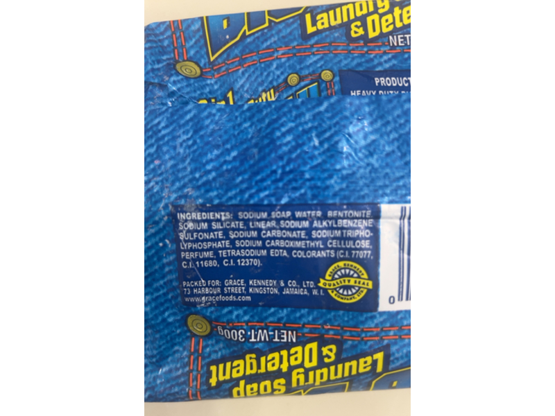 Big Blu 2 In 1 Heavy Duty Laundry Soap & Detergent, 300 g