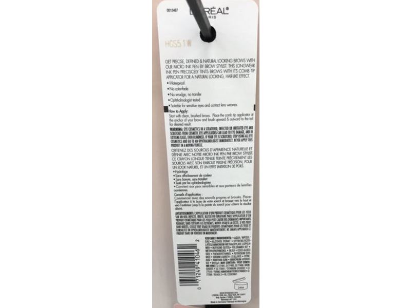 Loreal Paris Micro Ink Pen By Brow Stylist, 636 Light Brunette, 0.033 fl oz/1.0 mL