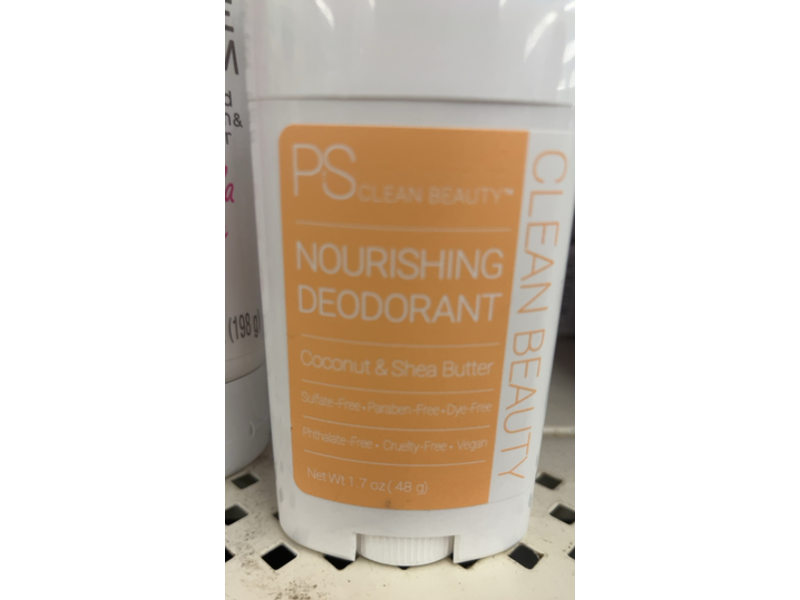 PS Clean Beauty Nourishing Deodorant, Coconut & Shea Butter, 1.7 oz/48 g