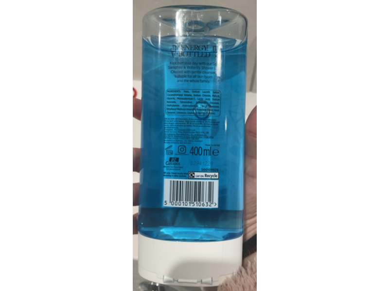 Cussons Creations Energy Bottled Shower Gel, Sea Samphire & Water Lily, 400 mL