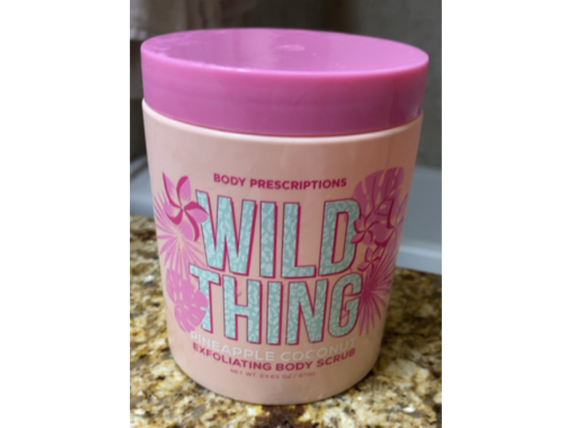 Body Prescriptions Wild Thing Exfoliating Body Scrub, Pineapple Coconut, 23.63 oz/670 g