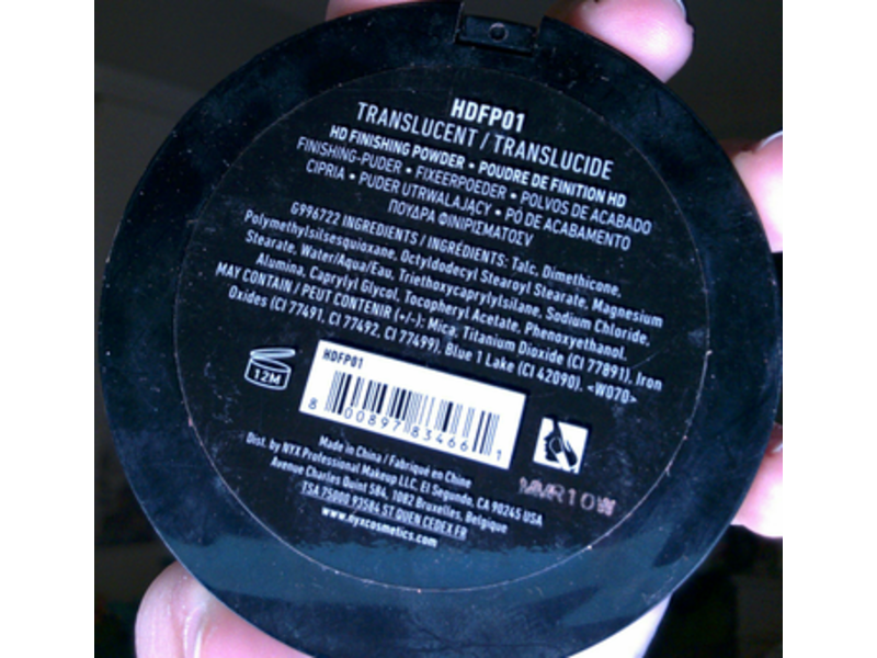 NYX Professional Makeup HD Finishing Powder, Translucent, 0.28 oz/8 g.