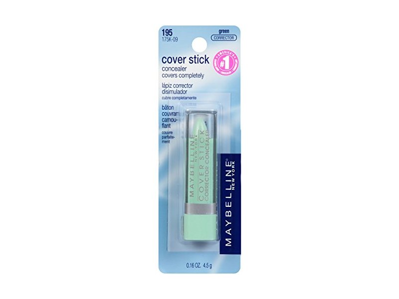Maybelline Cover Stick Concealer, Green Corrects Redness, 0.16 oz/4.5 g