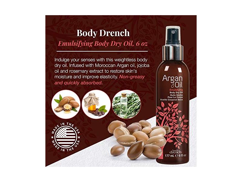 Body Drench Emulsifying Body Dry Oil, 6 Oz