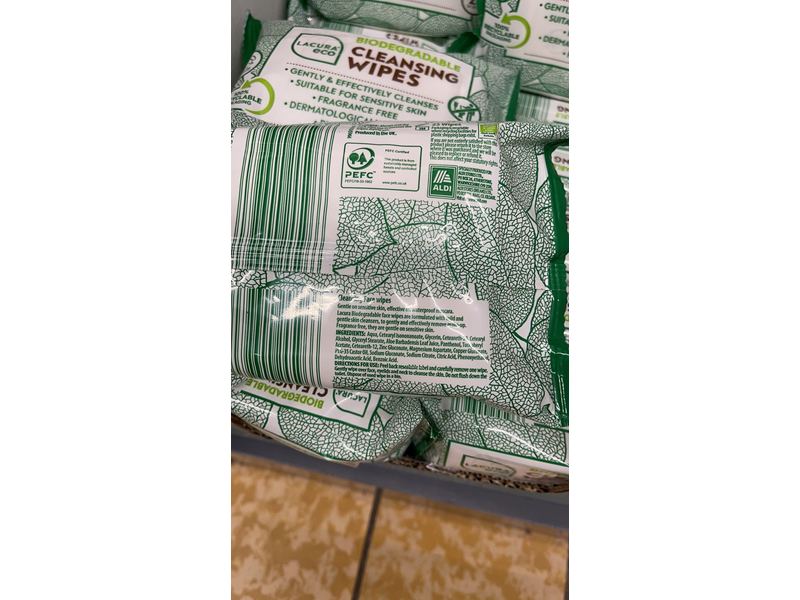 Lacura Eco Biodegradable Cleansing Wipes, 25 Ct