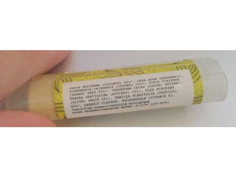 Crate 61 Organic Lip Balm, Vanilla Bean, 4.3 g