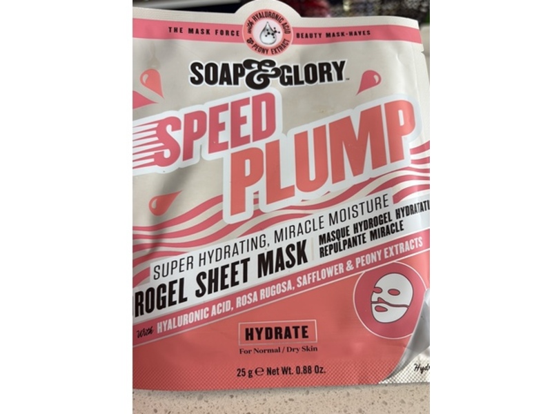 Soap & Glory Speed Plump Rogel Sheet Mask, 0.88 oz/25 g