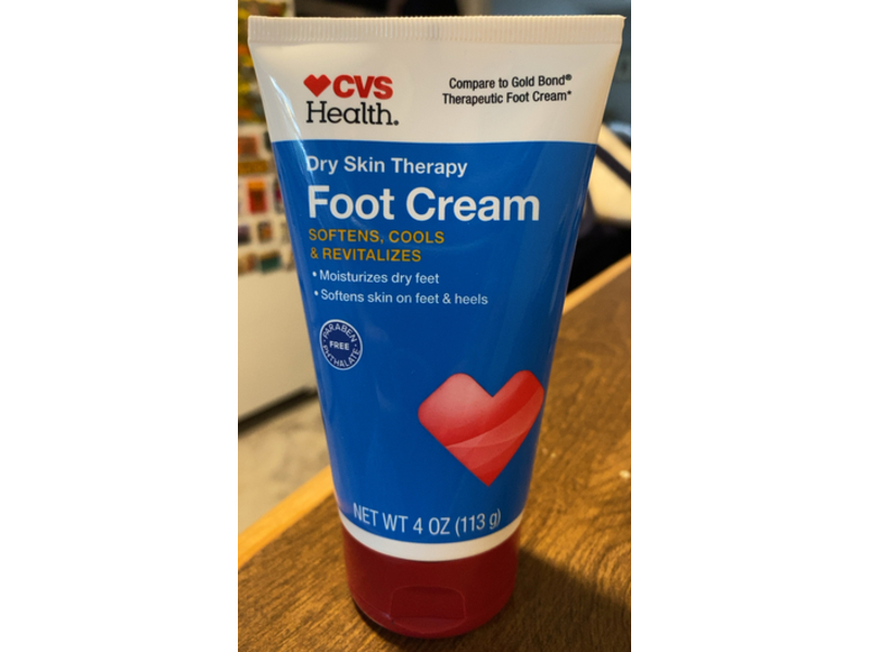 CVS Health Dry Skin Therapy Foot Cream, 4 oz/113 g
