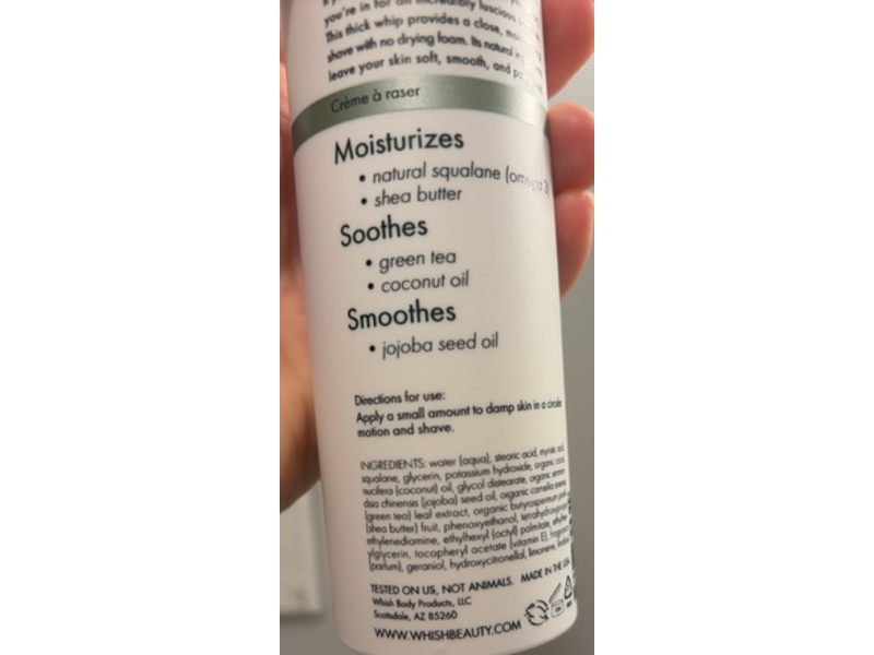 Whish Flawless Shave Cream, 5 fl oz/150 mL