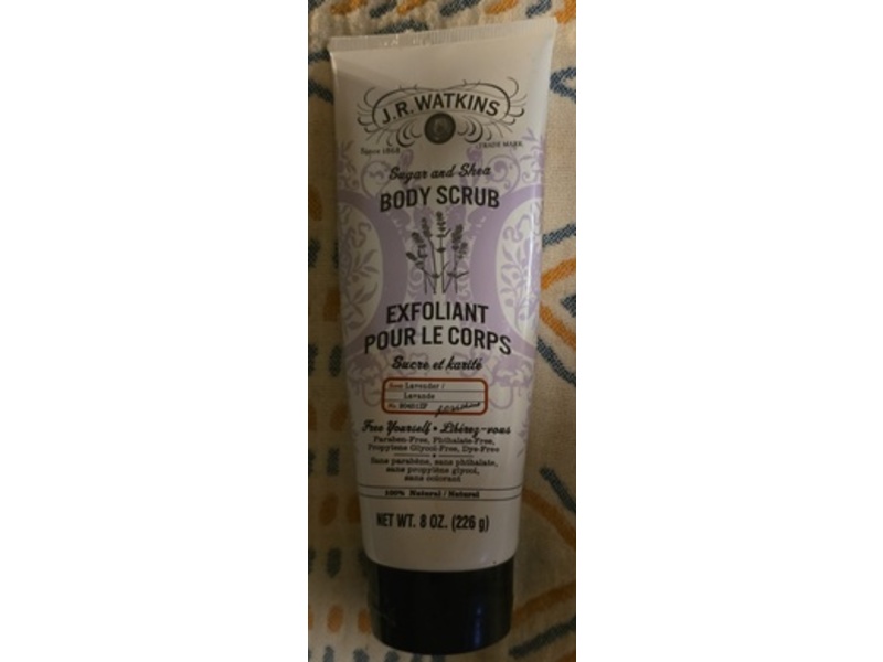 J.R Watkins Sugar & Shea Body Scrub, Lavender, 8 oz/226 g