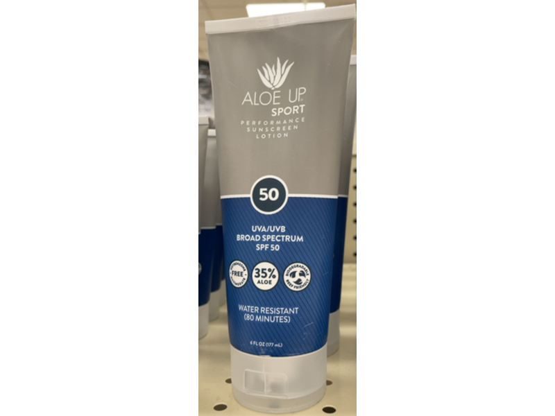 Aloe Up Sport Sunscreen Lotion, SPF 50, 6 fl oz/177 mL