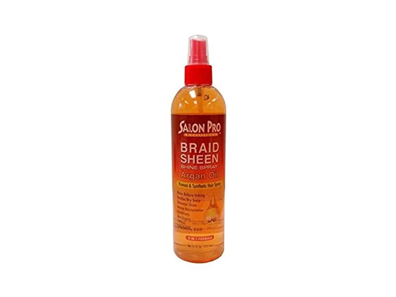 Salon Pro Braid Sheen Shine Spray, Argan Oil, 12 fl oz/355 mL