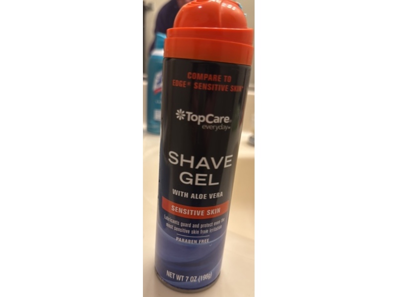 TopCare Everyday Sensitive Skin Shave Gel, Aloe Vera, 7 oz/198 g