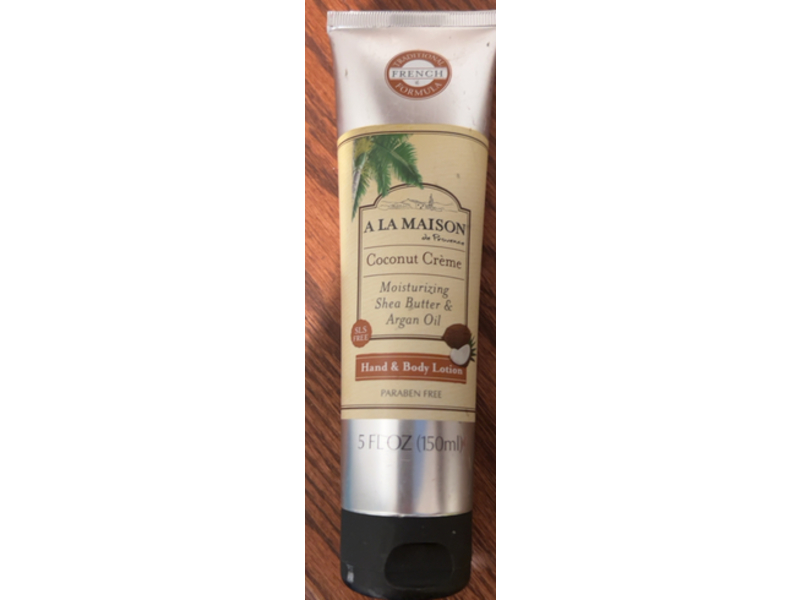 A La Maison Coconut Creme Hand and Body Lotion, 5 fl oz/150 mL