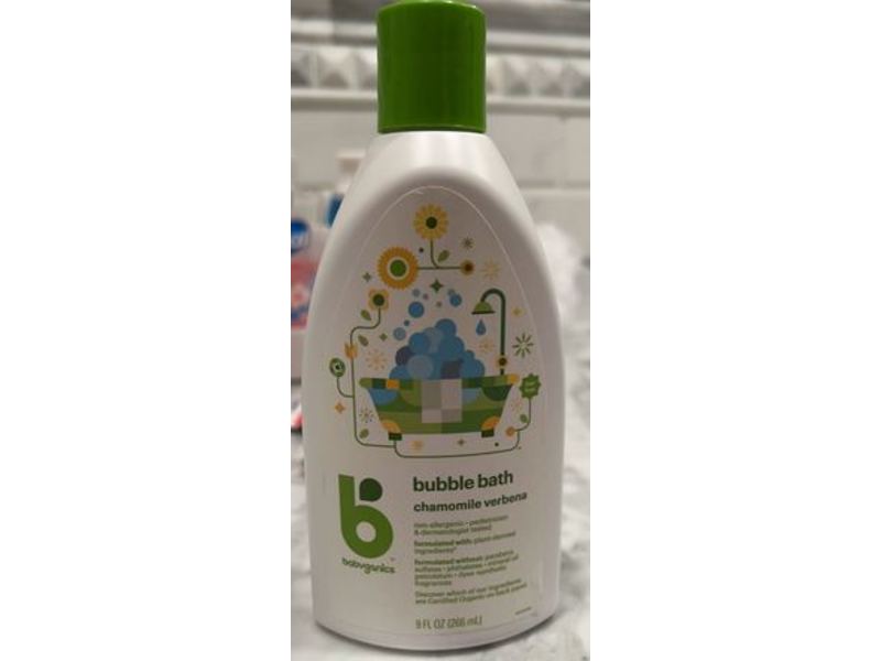 Badyganics Bubble Bath, Chamomile Verbena, 9 fl oz/266 mL