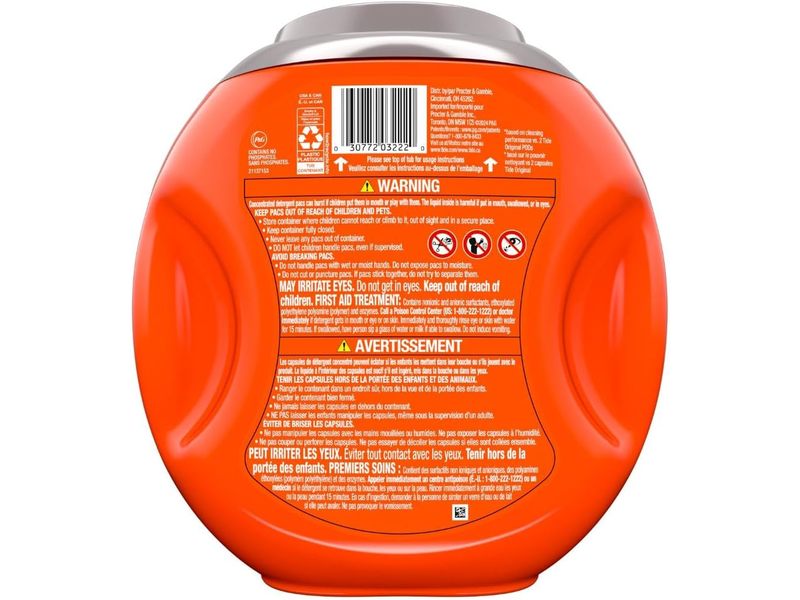 Tide Power Odor Defense + Oxi Laundry Detergent Pods, 40 oz/1.14 kg, 25 XL Pacs