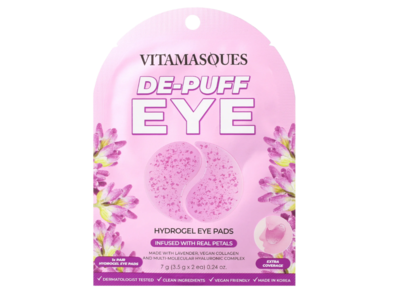 Vitamasques De-Puff Hydrogel Eye Pads, Lavender, 0.24 oz/7 g, 3 Pairs