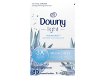 Downy Light Mega Dryer Sheets, Ocean Mist, 80 Count - Image 2