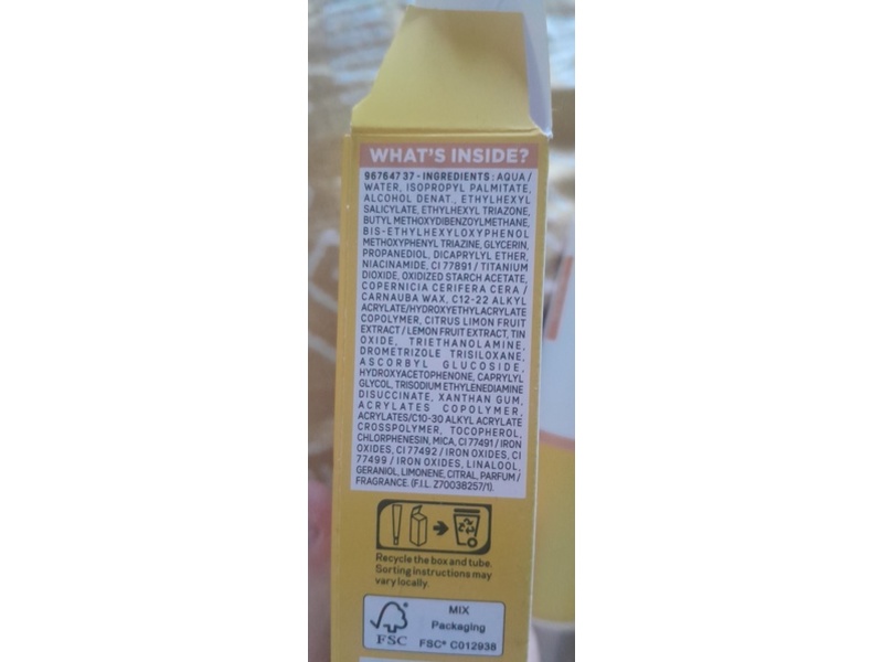 Garnier Skin Active Daily UV Brightening Fluid Sunscreen, SPF 50+, 40 mL