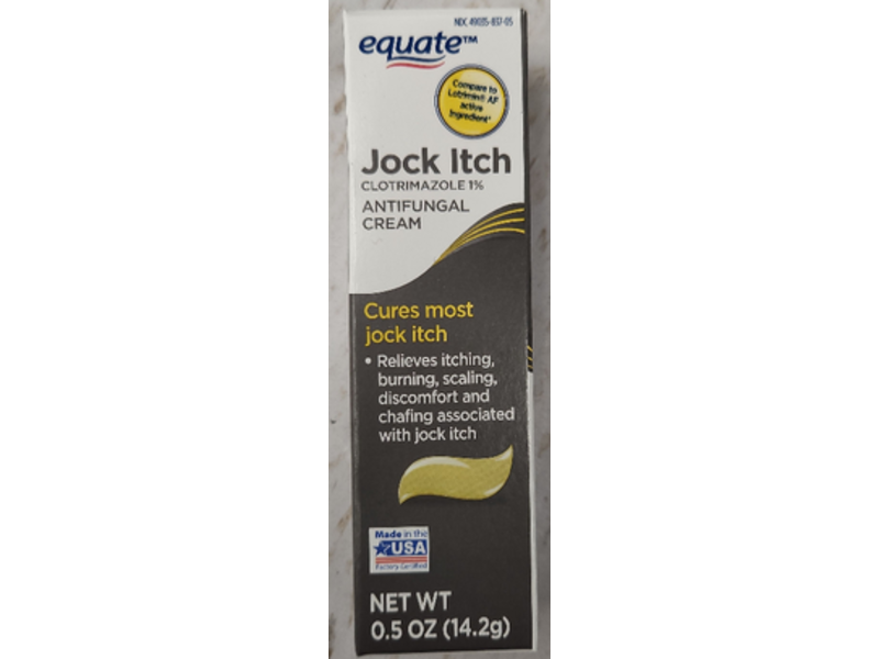 Equate Jock Itch Antifungal Cream, Clotrimazole 1%, 0.5 oz/14.2 g