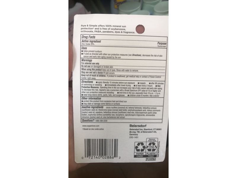 Coppertone Pure & Simple Baby SPF 50 Sunscreen Stick, 0.49 Ounce