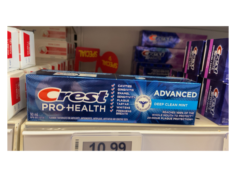 Crest Pro Health Advanced Toothpaste, Deep Clean Mint, 90 mL