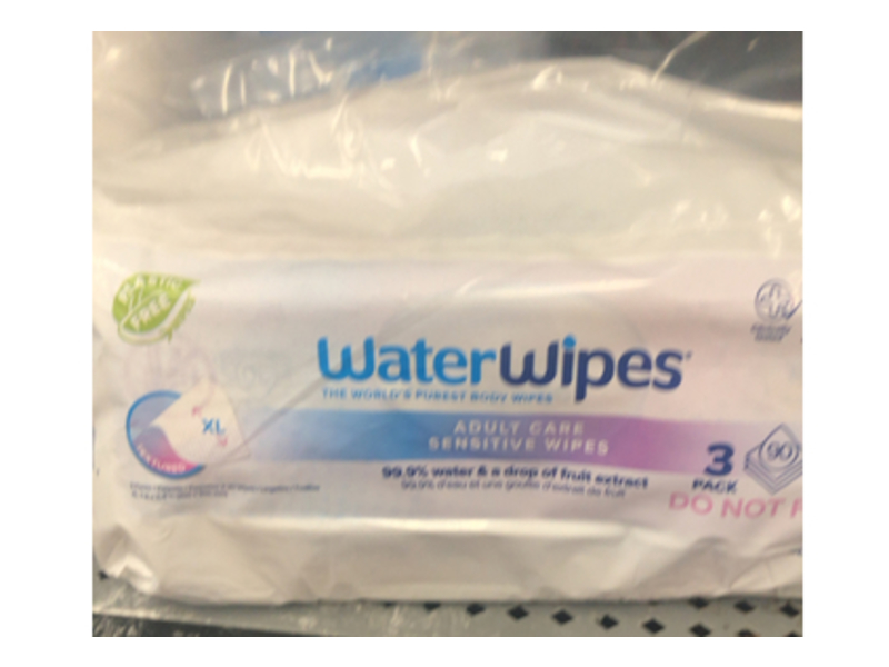 Water Wipes Adult Care Sensitive Wipes, XL, 90 Count, Pack Of 3