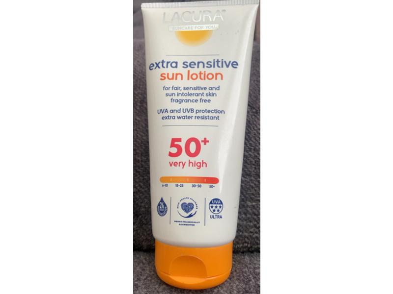 Lacura Extra Sensitive Sun Lotion, SPF 50+ Very High, 200 mL