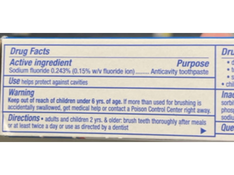 Crest Cavity Proctectiom Toothpaste, Regular, 2.4 oz/68 g