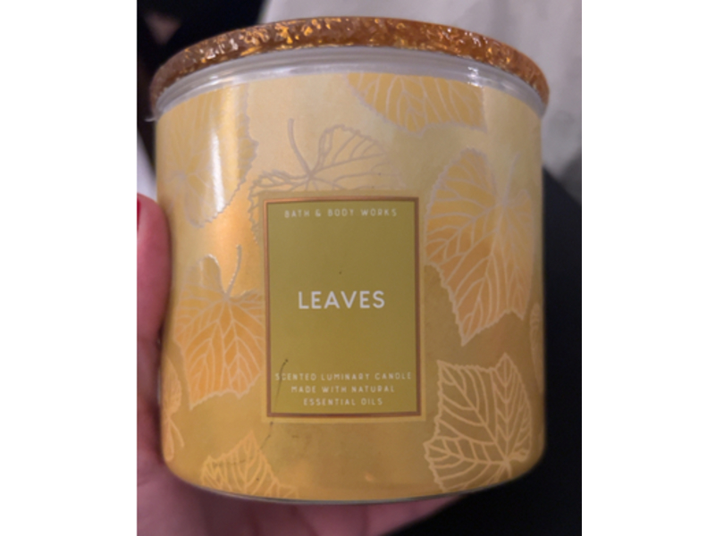 Bath & Body Works Leaves Luminary Candle, 4.5 oz/411 g