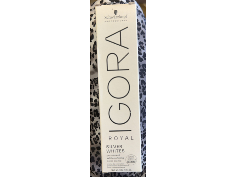 Schwarzkopf Igora Royal Silver Whites Permanent White Refining Color Creme, Silver, 2.1 oz/60 g