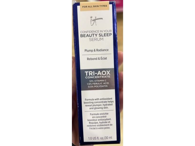 it Cosmetics Confidence in Your Beauty Sleep Serum, Plump & Radiance, 1.0 fl 0z/30 mL