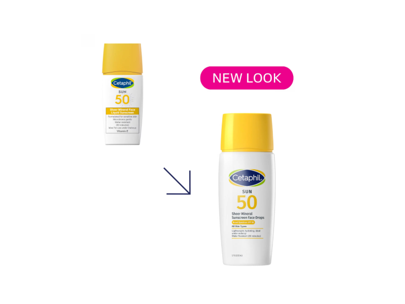 Cetaphil Sheer Mineral Face Liquid Sunscreen, SPF 50, 1.7 fl oz /50 mL