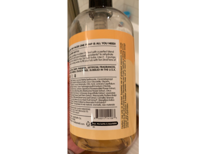 Tubby Todd Bubble Bath Sweet Quince + Honeysuckle, 25 fl oz/739 mL
