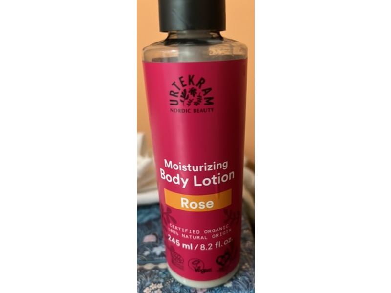 Urtekram Moisturizing Body Lotion, Rose, 8.2 fl oz/245 mL