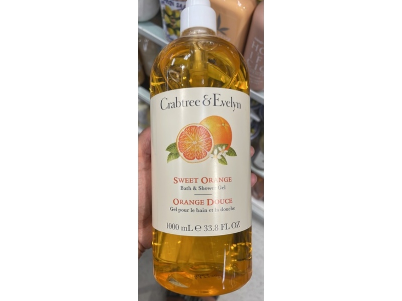 Crabtree & Evelyn Bath & Shower Gel, Sweet Orange, 33.8 fl oz/1000 mL