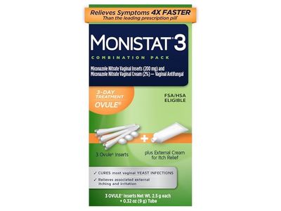 Moistat 3 Ovule Treatment Kit, 0.32 oz/9 g, 3 Count