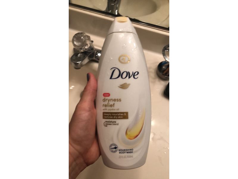 Dove Dry Oil Moisture Body Wash, 22 fl oz/650 mL, Pack Of 3